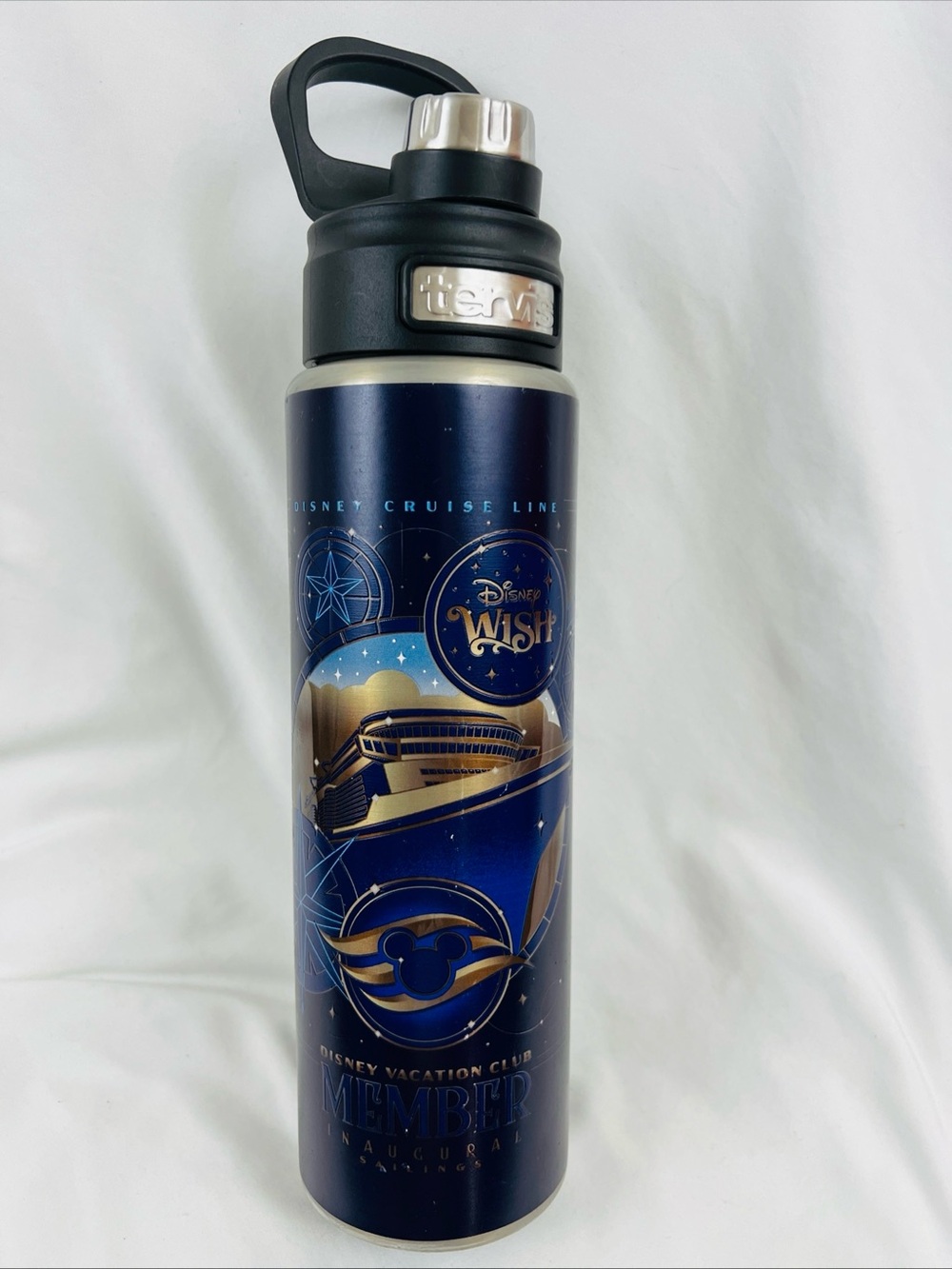 Disney Cruise Tervis DCL Wish Inaugural Sailing Wide Mouth Metal Bottle 24 oz.